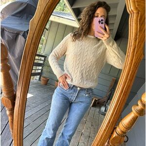 1901 Cable Knit 100% Cashmere Sweater Sz. Medium